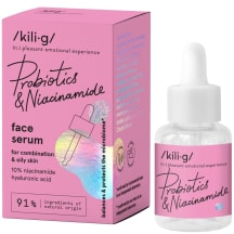 Veido serumas su niacinamidu mišriai ir riebiai odai KILIG PROBIOTICS, 30 ml