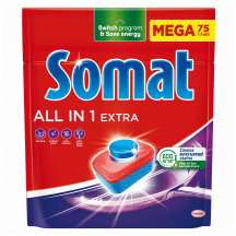 Indaplovės tabletės SOMAT All IN 1 EXTRA, 75 vnt