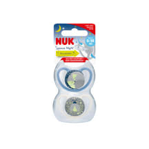 Raminantis silikoninis čiulptukas NUK KOSMINĖ NAKTIS, 6 - 18 mėn, 2 vnt