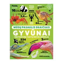 Knyga MŪSŲ PASAULIS SKAIČIAIS. GYVŪNAI, 6-10 m.