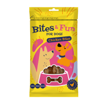 Šunų skanėstas AKINU BITES&FUN, vištienos gabaliukai, 85 g