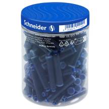 Ištrinamos mėlynos rašalo kasetės SCHNEIDER, 100 vnt.