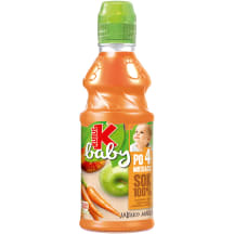Obuolių ir morkų sultys KUBUŠ BABY, 100 %, 4 mėn.+, 0,3 l