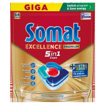 Indaplovių kapsulės SOMAT EXCELLENCE PREMIUM 5in1, 54 vnt
