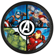 Popierinės lėkštės AVENGERS FSC, 23 cm, 8 vnt.