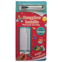 Knyga DAUGYBOS LENTELĖS. PATRAUK KORTELĘ, 7-10 m