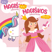 Spalvinimo knyga MAGIŠKOS UŽDUOTĖLĖS