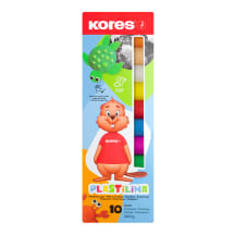 Plastilinas KORES, minkštas, 10 skirtingų spalvų po 20 g