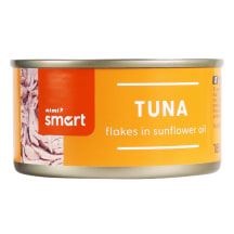 Smulkintas tunas saulėgrąžų aliejuje RIMI SMART, 185 g