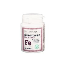 Maisto papildas geležis + vitaminas C ICA, 100 tablečių
