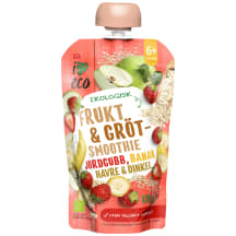Tyrė su košė I LOVE ECO su braškėmis ir bananais, 6 mėn., 120 g