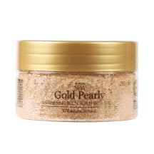 Žvilgantis kūno šveitiklis su cukrumi GOLD PEARLY ALMEDA SPA, 250 g