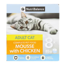 Kačių ėdalas NUTRIBALANCE su vištiena, 8 x 85 g