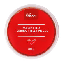 Marinuoti silkių filė gabaliukai pomidorų padaže RIMI SMART, 200 g
