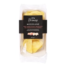 Virtinukai MEZZELUNE su PARMIGIANO REGGIANO sūriu ir PROSCIUTTO DI PARMA kumpiu SALLING PRINCIP, 200 g