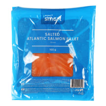 Sūdyta atlantinių lašišų filė RIMI SMART, pjaustyta, 100 g