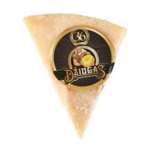 Kietas sūris „DŽIUGAS“ 40% rieb. s.m. brandintas 36 mėn.GOURMET (skeltas), 1 kg