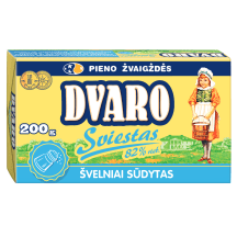 Švelniai sūdytas DVARO sviestas, 82 % rieb., 200 g