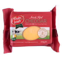 Airiškas raudonasis čederio sūris TRULY IRISH, 50% rieb., 200 g (sausoje medžiagoje)