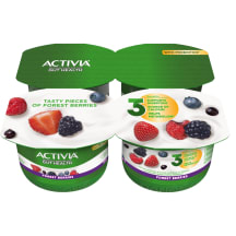 Jogurtas su miško uogomis ACTIVIA, 2,6 % rieb., 4 x 120 g