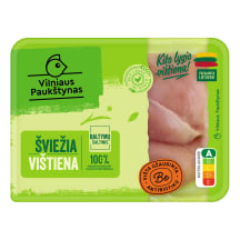 Šviežia viščiuko broilerio filė kepsniams be antibiotikų VILNIAUS PAUKŠTYNAS, 400 g