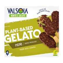 Veganiški pistacijų skonio valgomieji ledai su riešutais, 4vnt. 200 g/326 ml