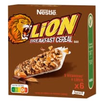 Pusryčių batonėlis NESTLE LION, 6 x 25 g