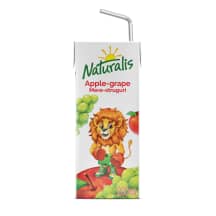 Obuolių ir vynuogių nektaras NATURALIS, 0.2 l