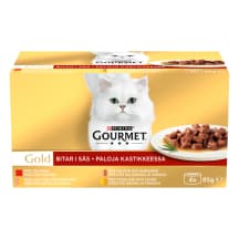 Kačių ėdalas su mėsa GOURMET GOLD, 4 x 85 g