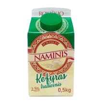 ROKIŠKIO NAMINIS kefyras, 2,5 % rieb., 0.5 kg