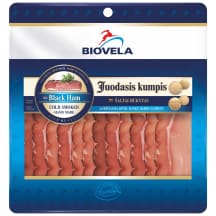 Šaltai rūkytas JUODASIS kumpis, a.r., 110 g