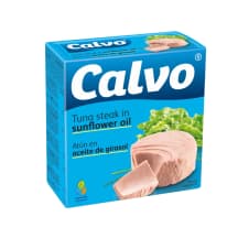 Nesmulk. tunas saulėgrąžų aliejuje CALVO, 160 g