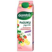 Pas. jogurtas GAMTOS ban., žem., 1,2 %, 900 g