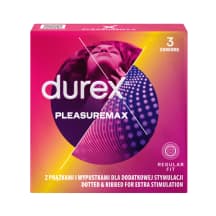 Prezervatyvai DUREX PLEASUREMAX, 3 vnt