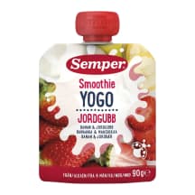 Geriam. jogurtas braš., banan. SEMPER, 90 g
