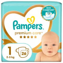 Sauskelnės PAMPERS PC VP 1, 2-, 26 vnt., 5 kg