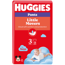 Sausk.keln.HUGGIES BOYS(3) 6-,58vnt, 11 kg