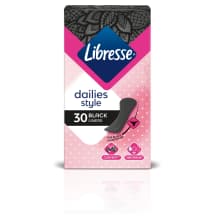 Hig.įklotai LIBRESSE NORMAL BLACK, 30 vnt