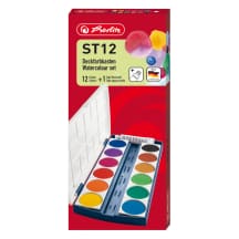 Akvareliniai dažai HERLITZ, 12 spalvų, BS26