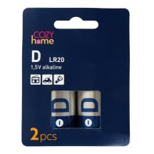 Baterijos COZY HOME D 1,5 V LR20, 2 vnt