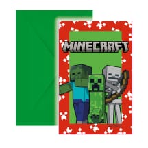 Kvietimo rinkinys „Minecraft“, 6 vnt