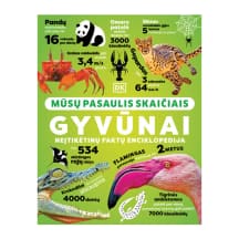 Knyga MŪSŲ PASAULIS SKAIČIAIS. GYVŪNAI