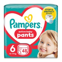 Sauskelnės PAMPERS PANTS GIANT P. S6, 48 vnt
