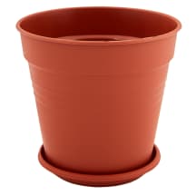 Vazonas ALEANA su lėk., rudas, SG26, 18.5 cm