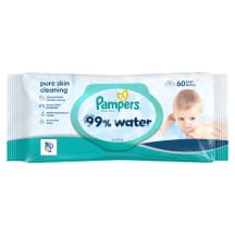 Kūdikių servetėlės PAMPERS WATER, 60 vnt