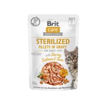 Kačių ėd. BRIT CARE SALM. & TUNA, 85 g