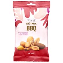 Riešutų ir užkandžių miš. ICA, bbq sk., 140 g