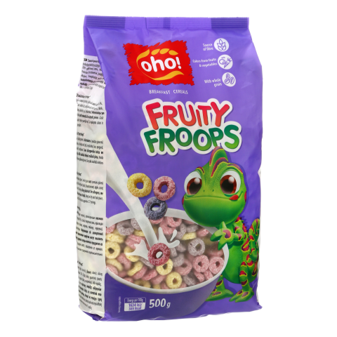 Sausi pusryčiai OHO FRUITY FROOPS, 500 g