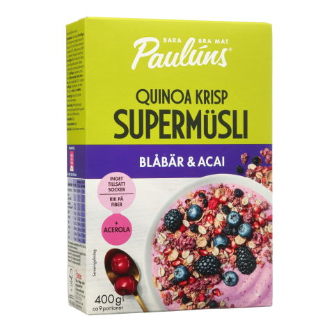 Dribsniai su mėlynėmis ir acai uogomis, 400 g