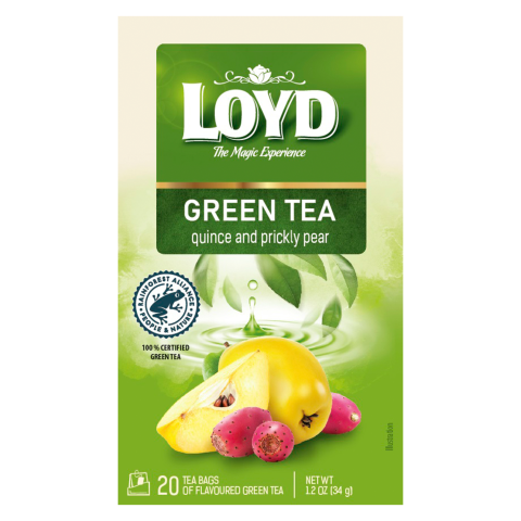 Zaļā tēja Loyd ar cidoniju/opunciju 20x1,7g